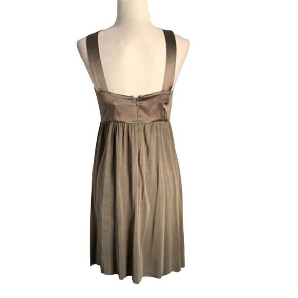 Alice and Olivia Olive Green Silk Draped Halter Midi Dress| Size M - Picture 9 of 11
